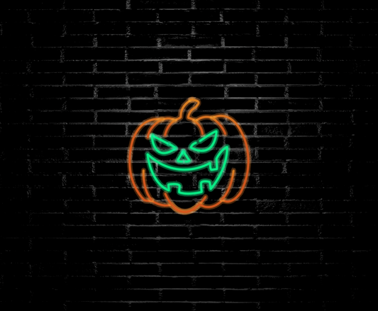 Pumpkin Neon Dark Smile